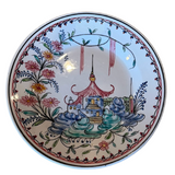 Pink and Blue Chinoiserie Plate