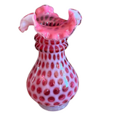 Vintage Fenton Dotted Vase