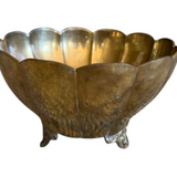 Vintage Brass Scalloped Bowl
