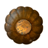Vintage Brass Scalloped Bowl