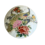 Vintage Peacock Lidded Bowl