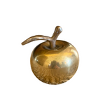 Vintage Brass Apple Figurine with Bell