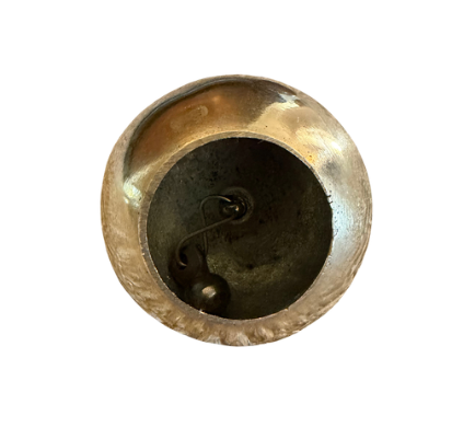 Vintage Brass Apple Figurine with Bell