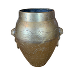 Vintage Brass Etched Urn