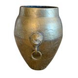 Vintage Brass Etched Urn