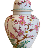 Vintage Ginger Jar with Cherry Blossoms
