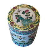 Colorful Chinoiserie Lidded Vase