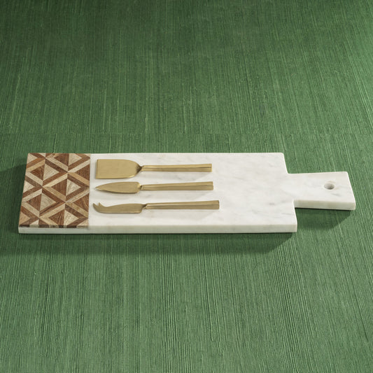 Cheese Slicer and Server Set - Gold