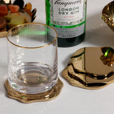 Lina Alloy Coaster Set - Polished Gold