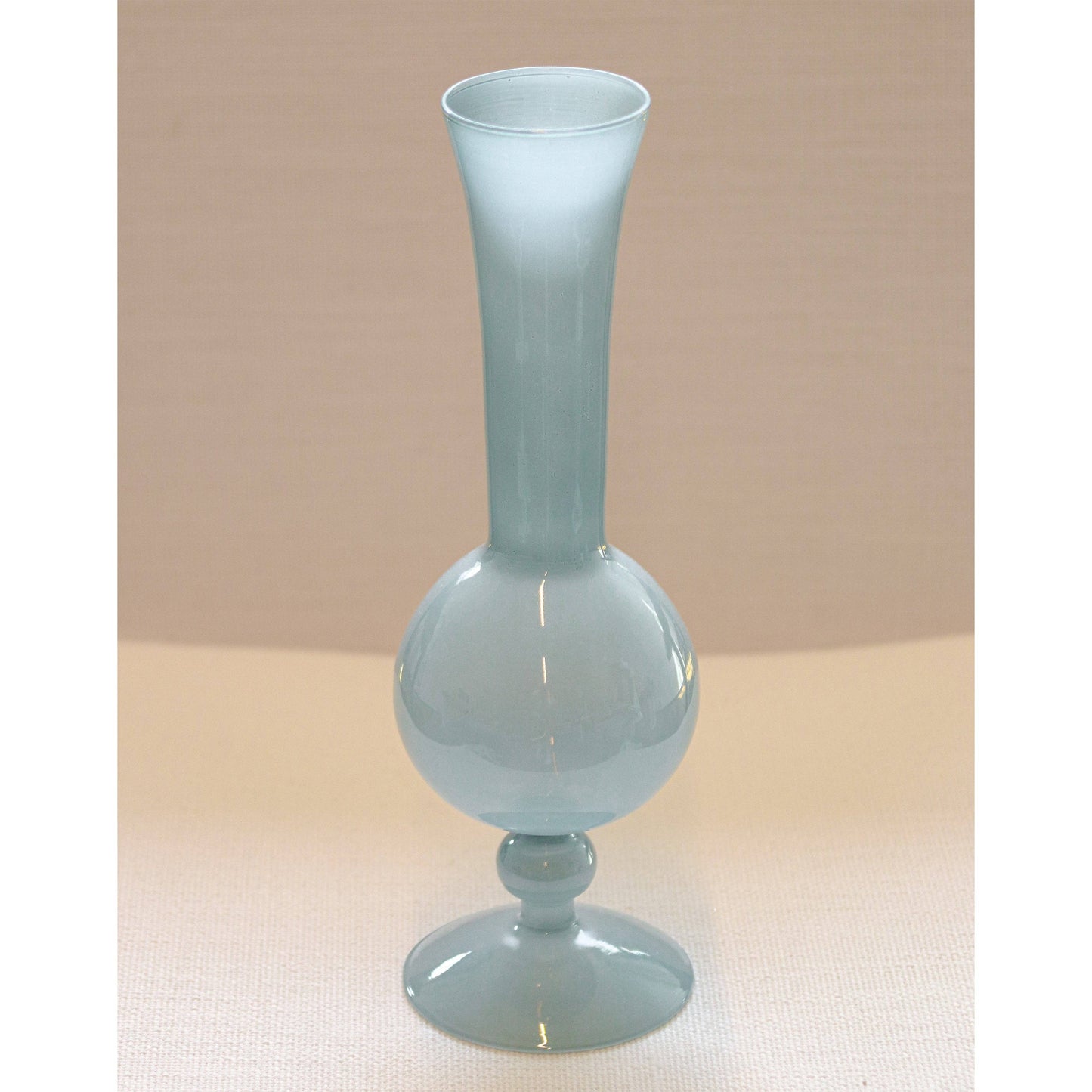 Frosted Blue Haze Vase - Pair