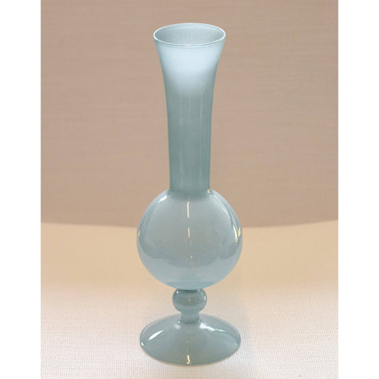 Frosted Blue Haze Vase - Pair