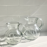 Hand-etched Blown Pitcher: Large