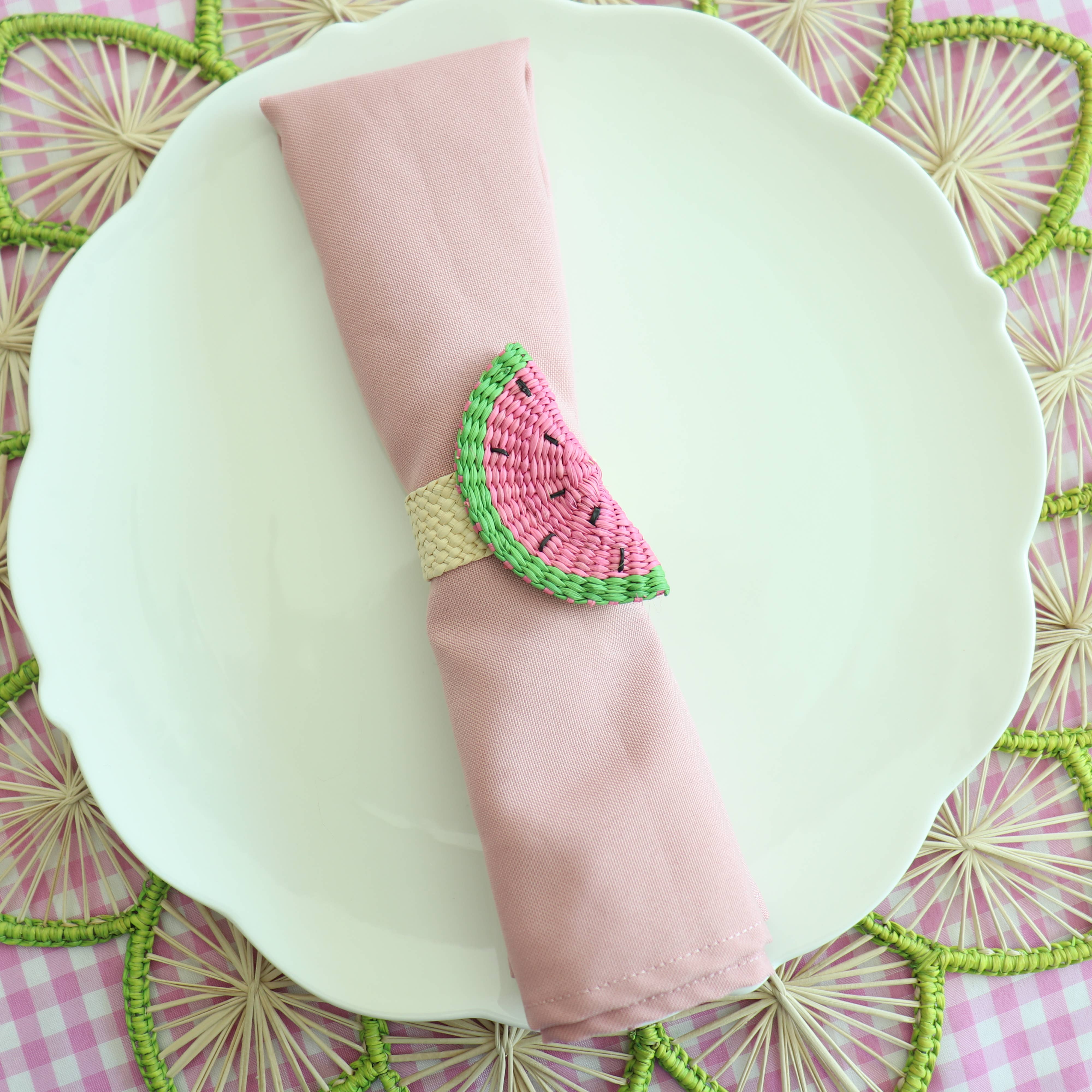 Watermelon Napkin Ring: Soft Pink
