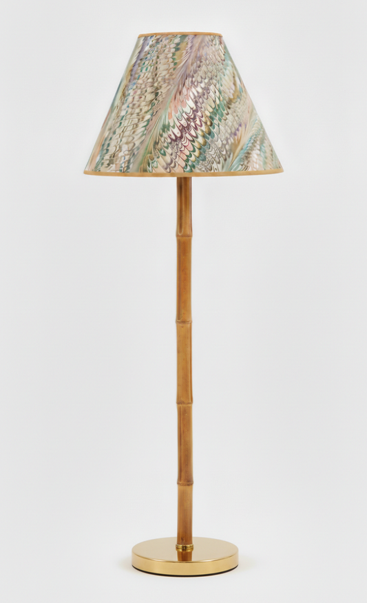 16" Marbled Empire Lampshade in Flatiron Feather