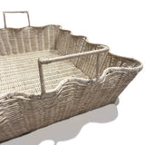 Large Scalloped Tray: White