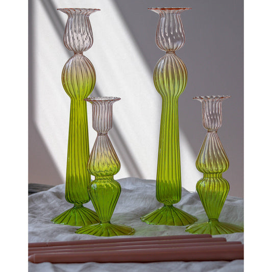 Bergamot Met Rose Candle Holder - Set of 4