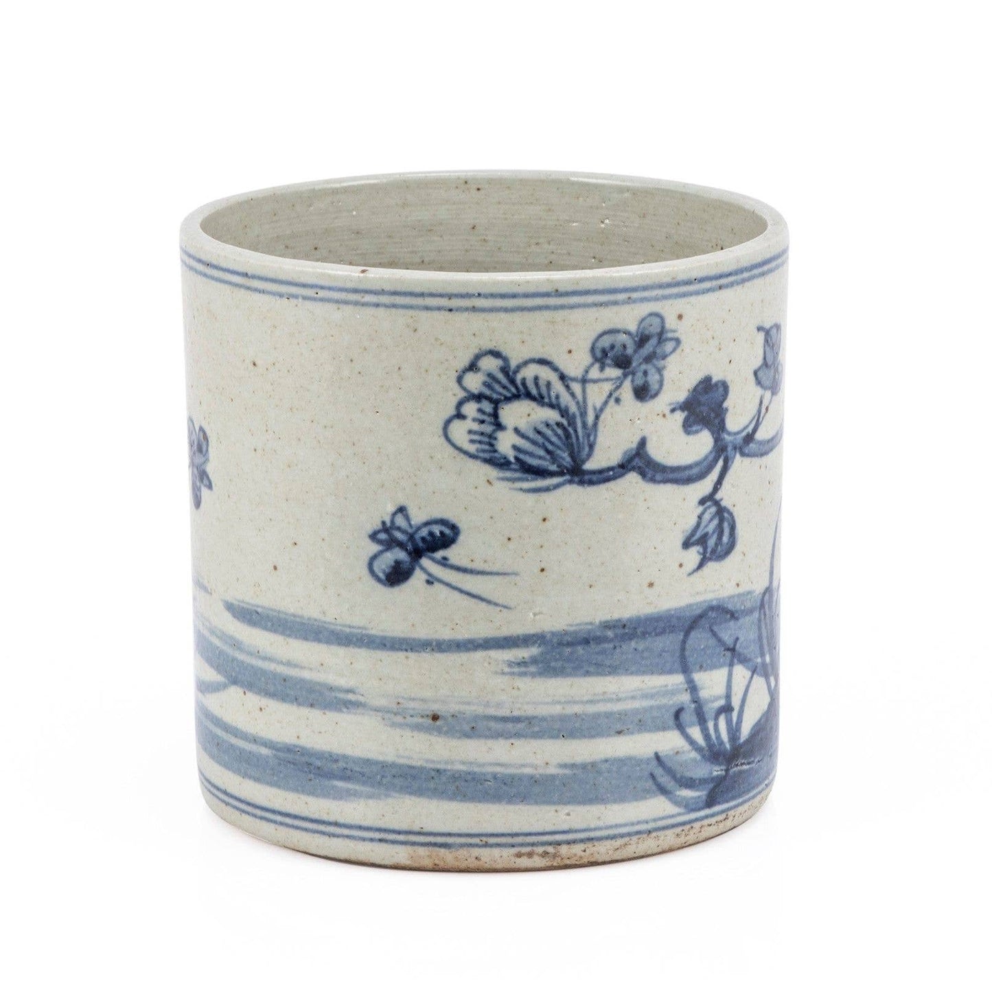 Small Dynasty Orchid Pot Bird Floral Motif