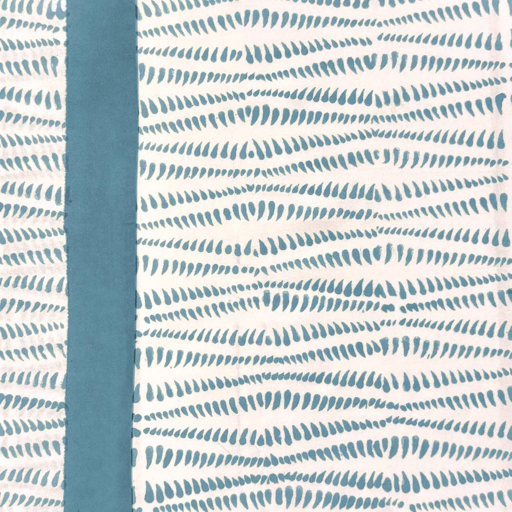 Kate Blue tablecloth: Medium (70" x 120")