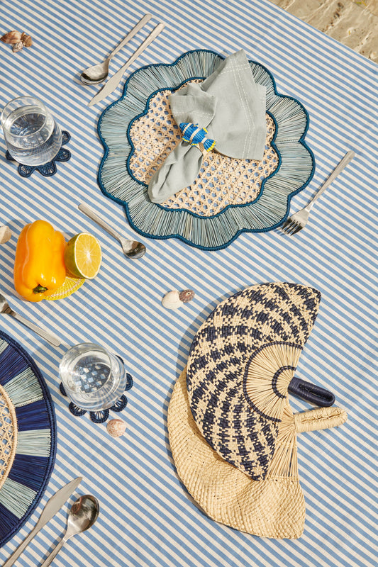 Breezy Placemat: Sky Blue/Navy