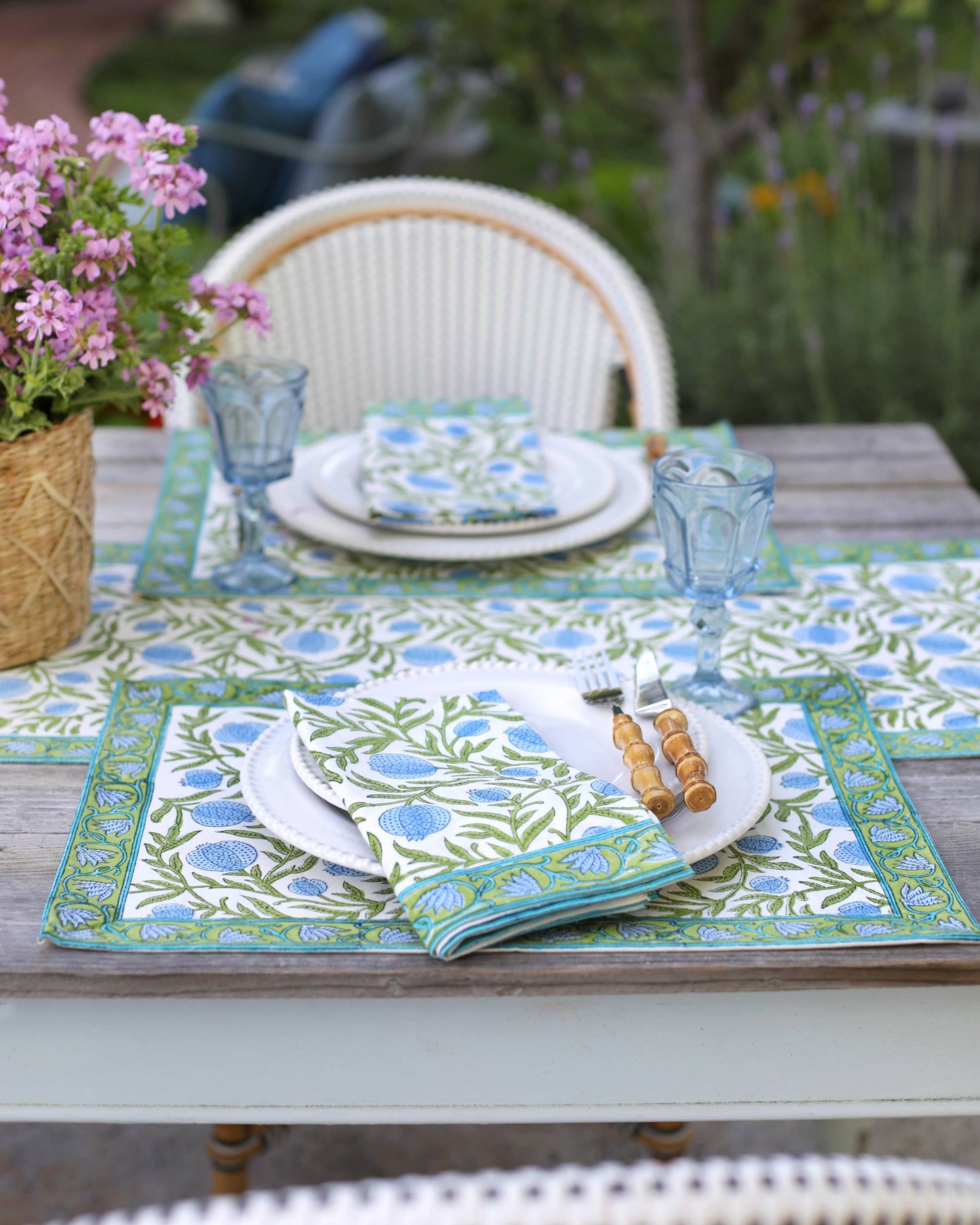 Napkin Pomegranate Blue, Set of 4