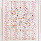 Scalloped Square Table Topper | Pink Botanical