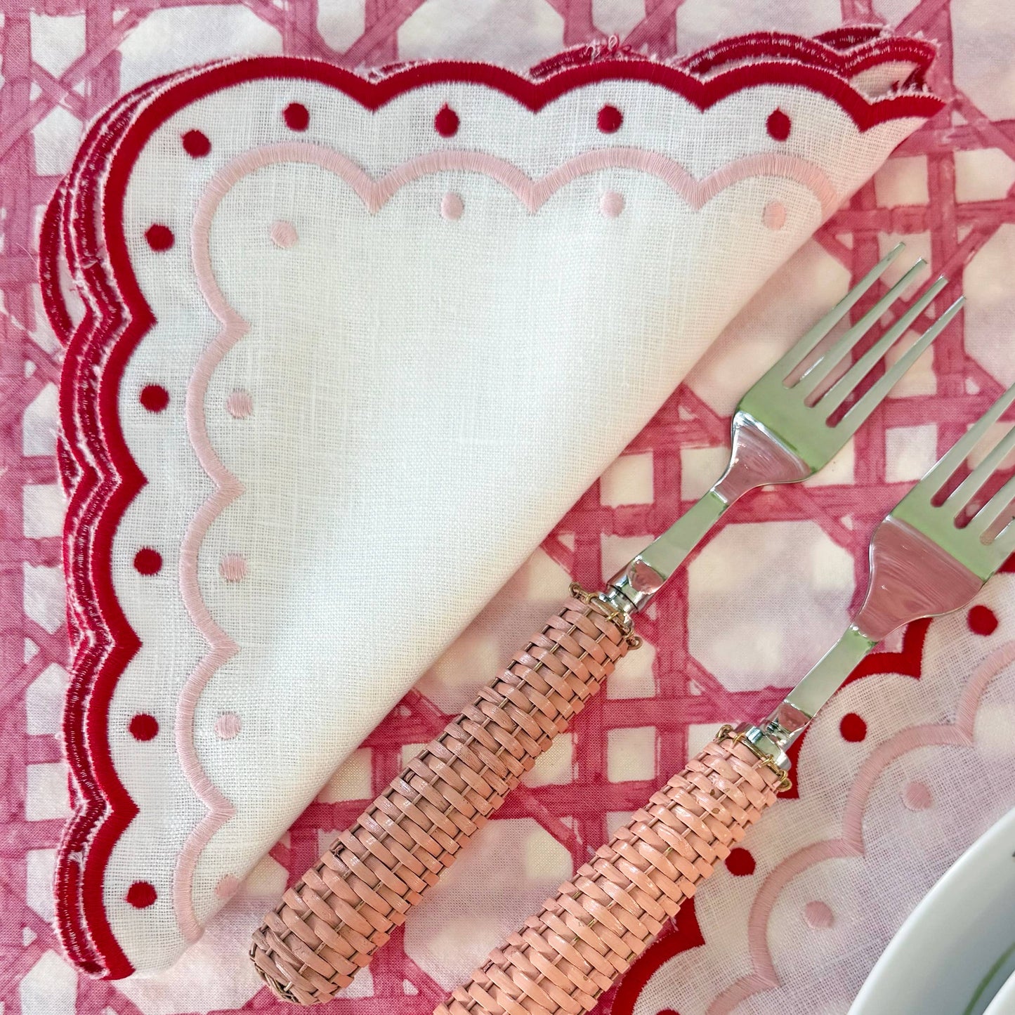 Carmen linen red placemat (set of 4)