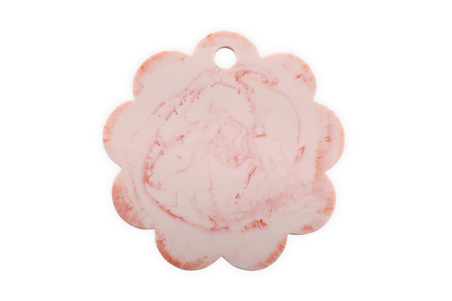 Scallop Resin Cheese Charcuterie Board Ivory - Pink