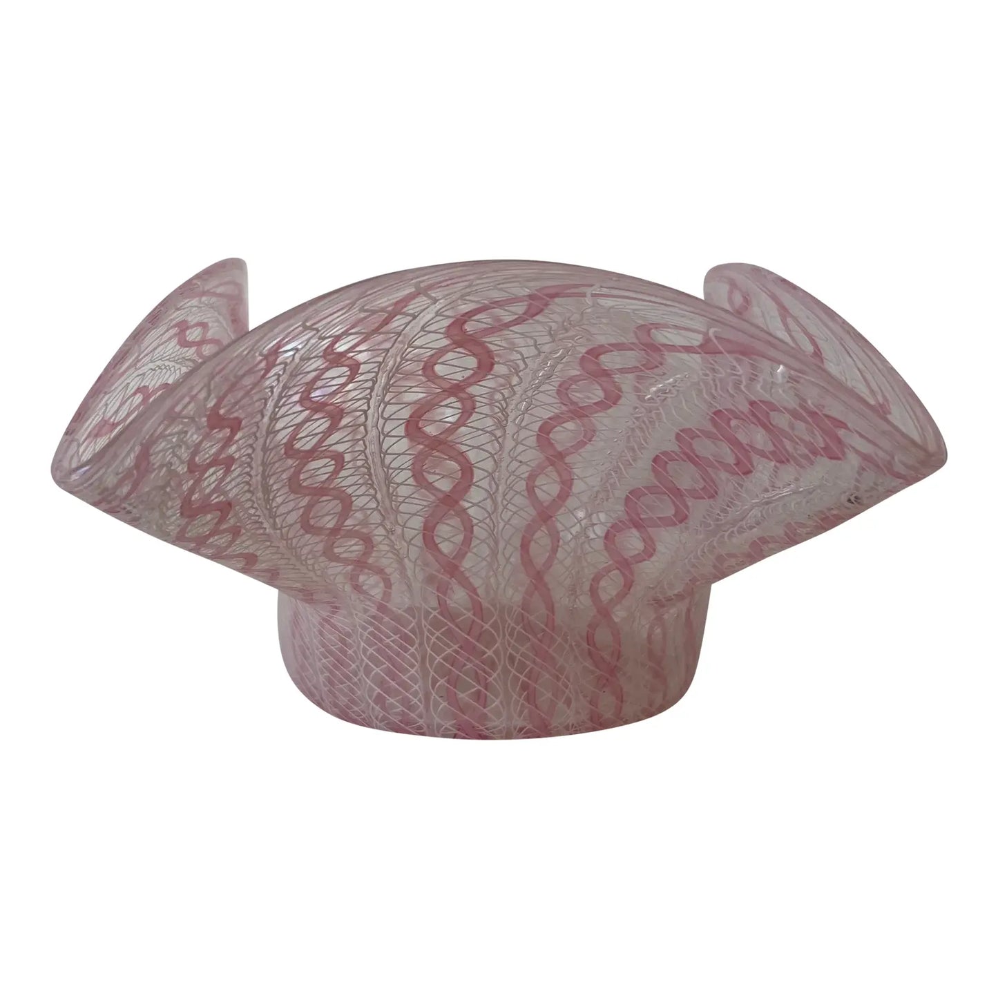 Vintage Small Pink Murano Glass Bowl